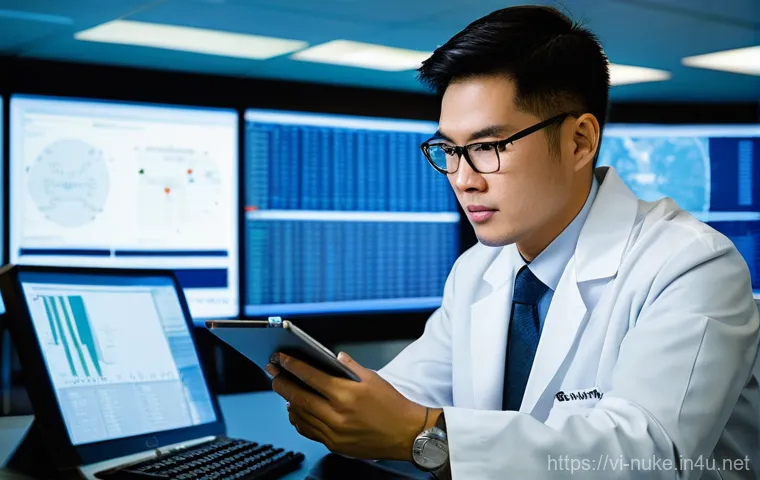 원자력 엔지니어의 워라밸 유지법 - **Prompt:** A focused Vietnamese nuclear engineer, male, in his late 20s, wearing a clean, professio...